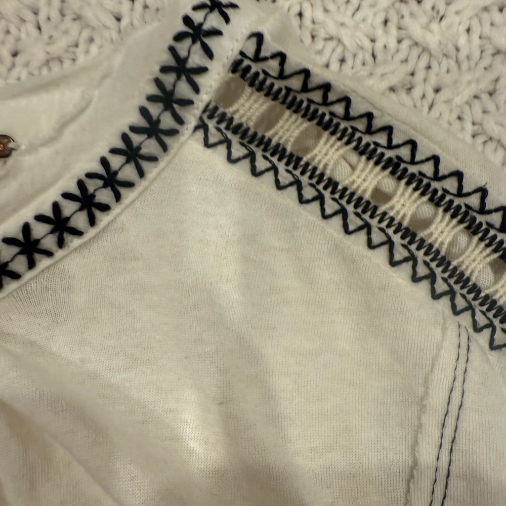 FREE PEOPLE WOMENS EMBROIDERY ON HOLIDAY
TOP SMALL CREAM COLOR - Picture 6 of 10
